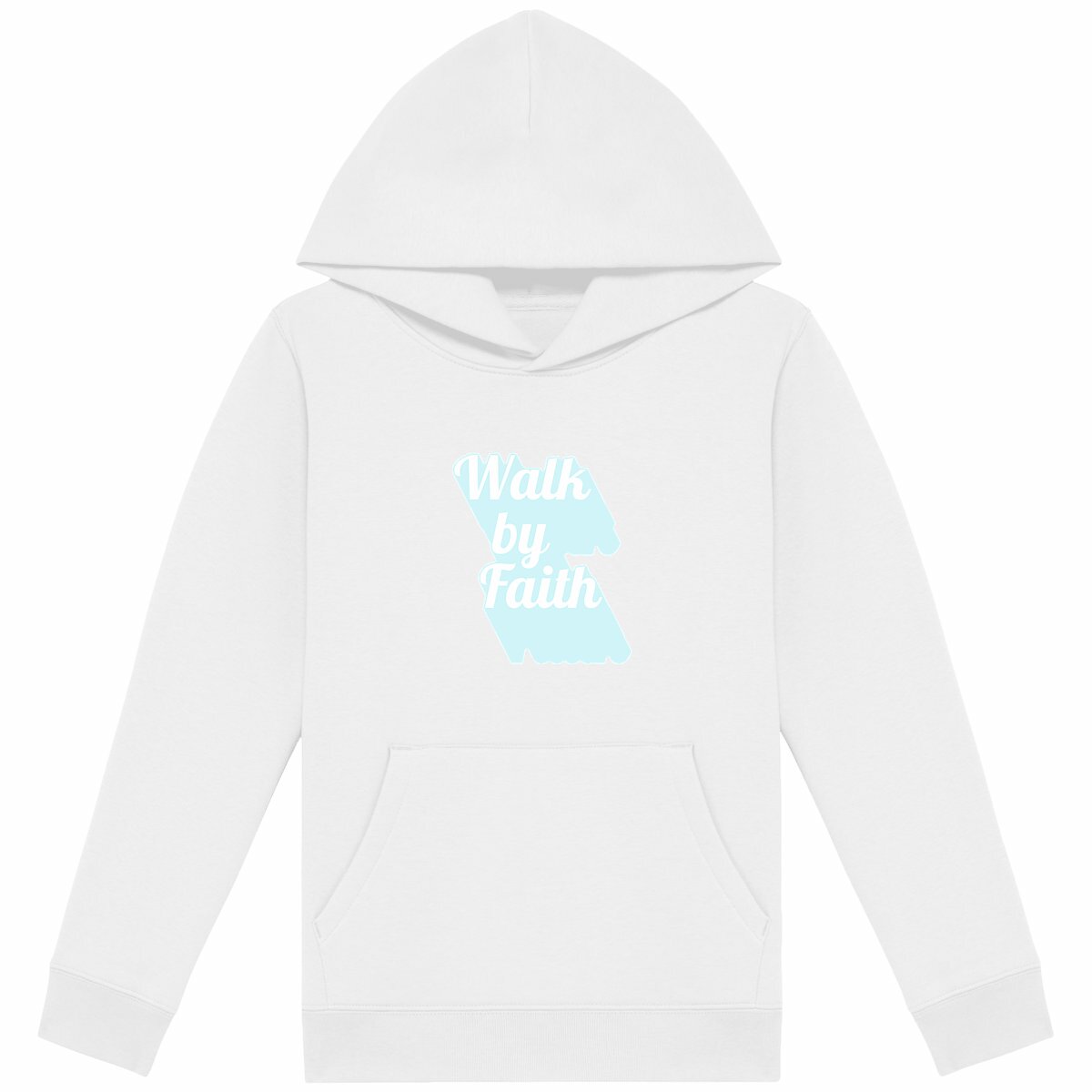 Image back Kids hoodie Premium Walk by Faith