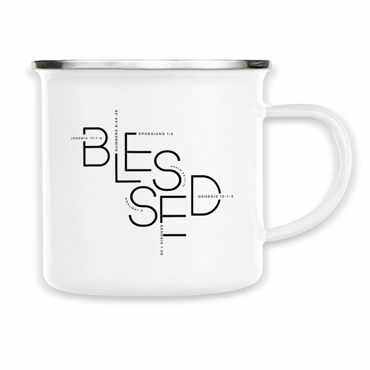 Image back Enamel mug - Premium BLESSED