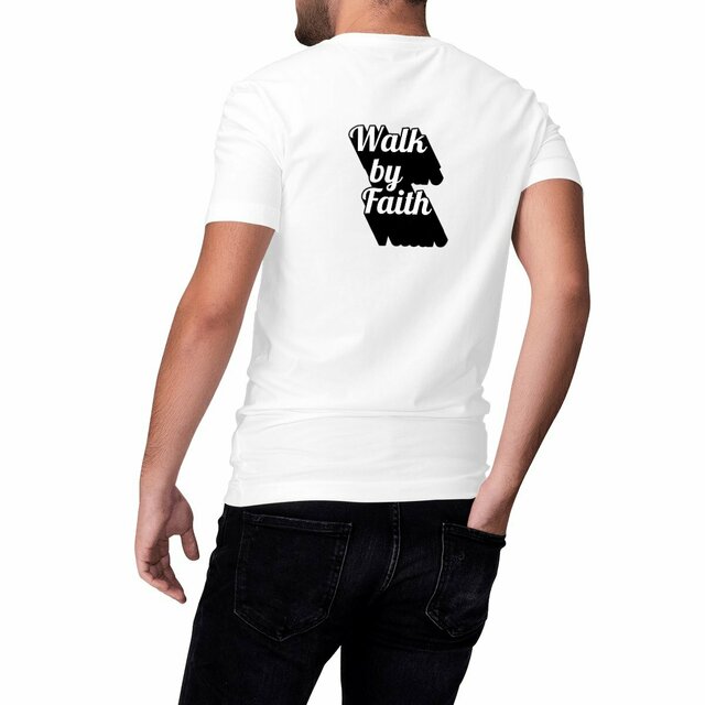 Image front Heavyweight Unisex t-shirt Premium+ walk by faith