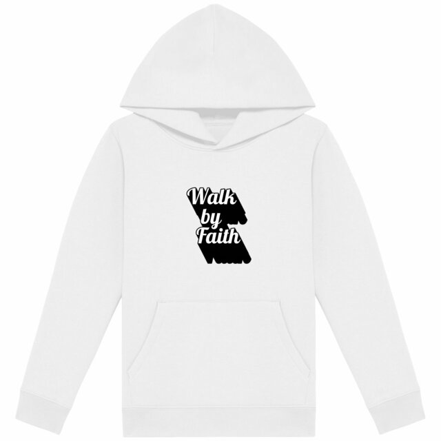 Image back Kids hoodie Premium Walk by Faith