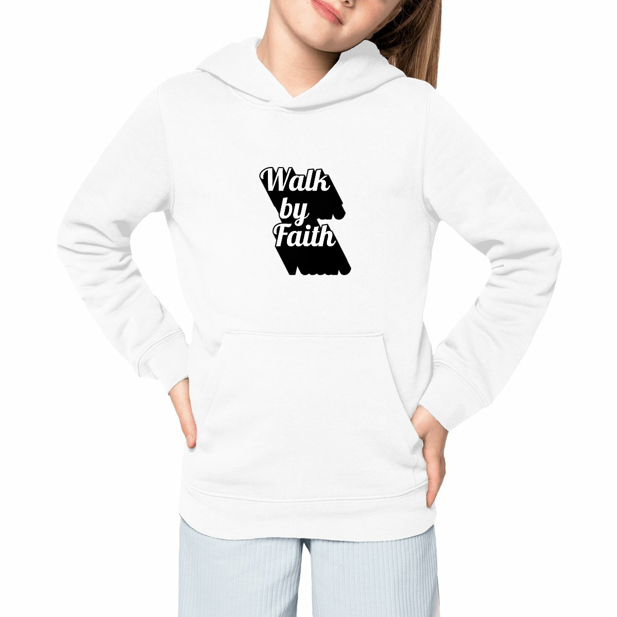 Image front Kids hoodie Premium Walk by Faith