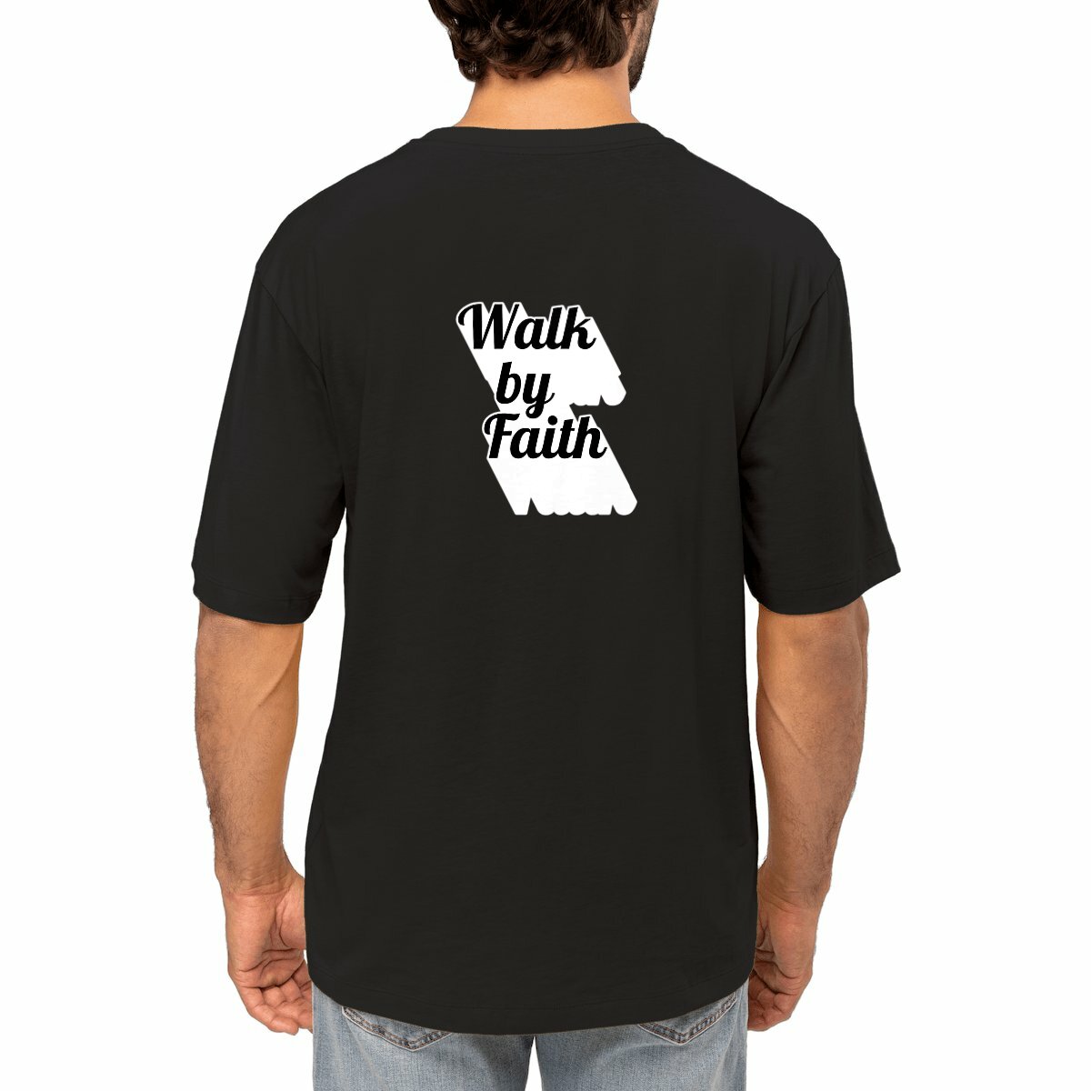 Image front Men's oversized t-shirt Premium+ Walk by Faith