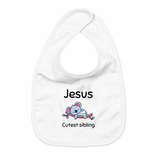 Image back Bib Premium+ Jesus's cutest sibling