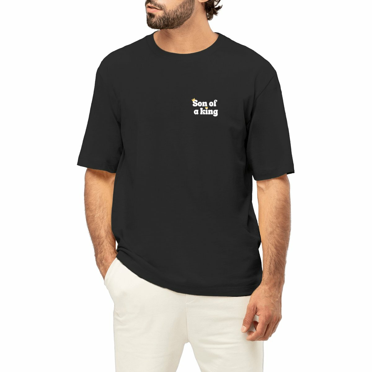 Image front Men's oversized t-shirt premium+ Son of a King