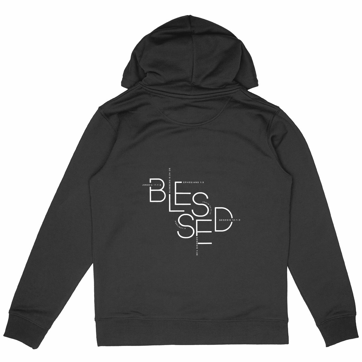 Image back Unisex hoodie - Premium Plus BLESSED