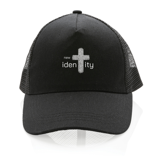 Image front 100% recycled Trucker cap Premium New Identity