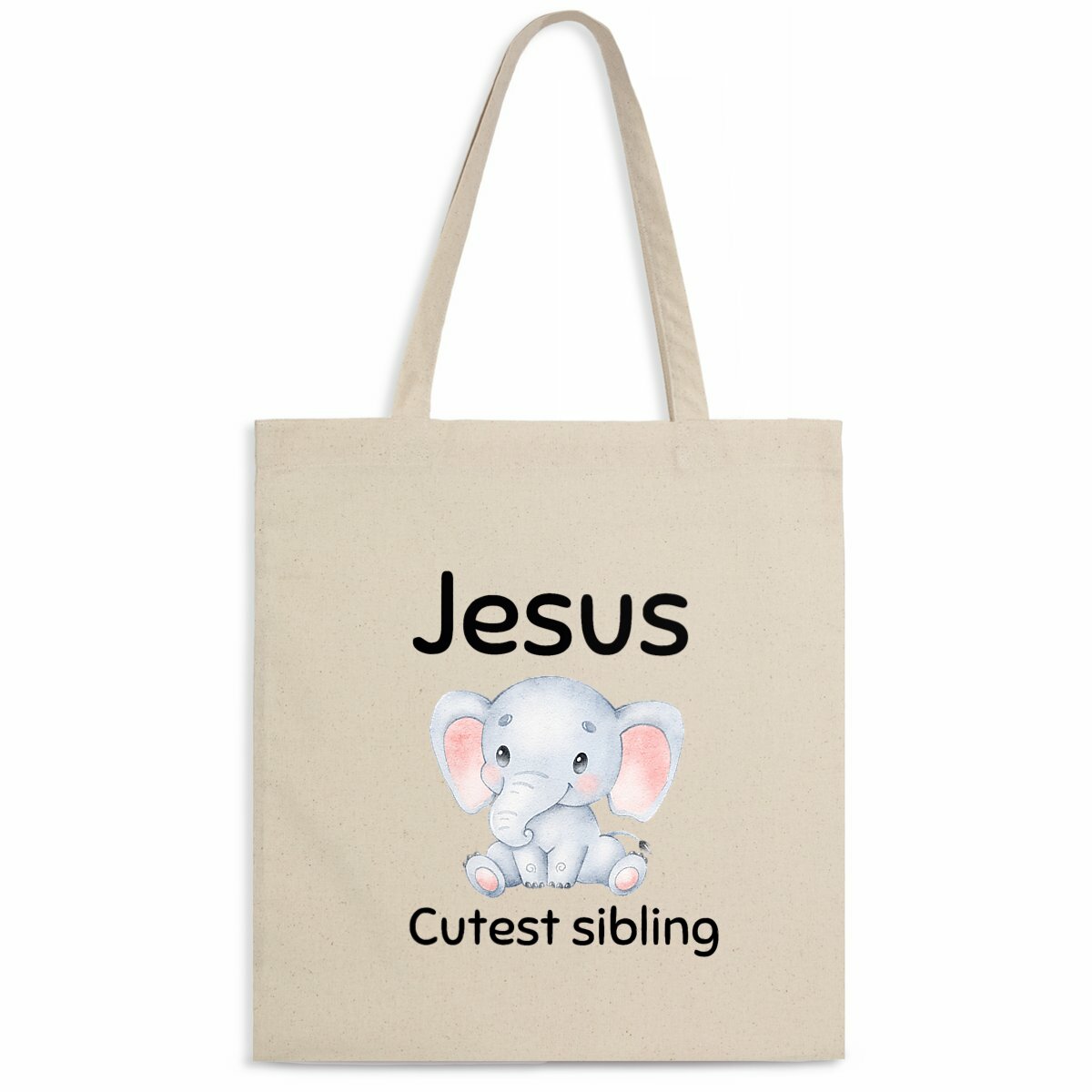 Image front Light Totebag Premium Jesus's cutest Sibling 