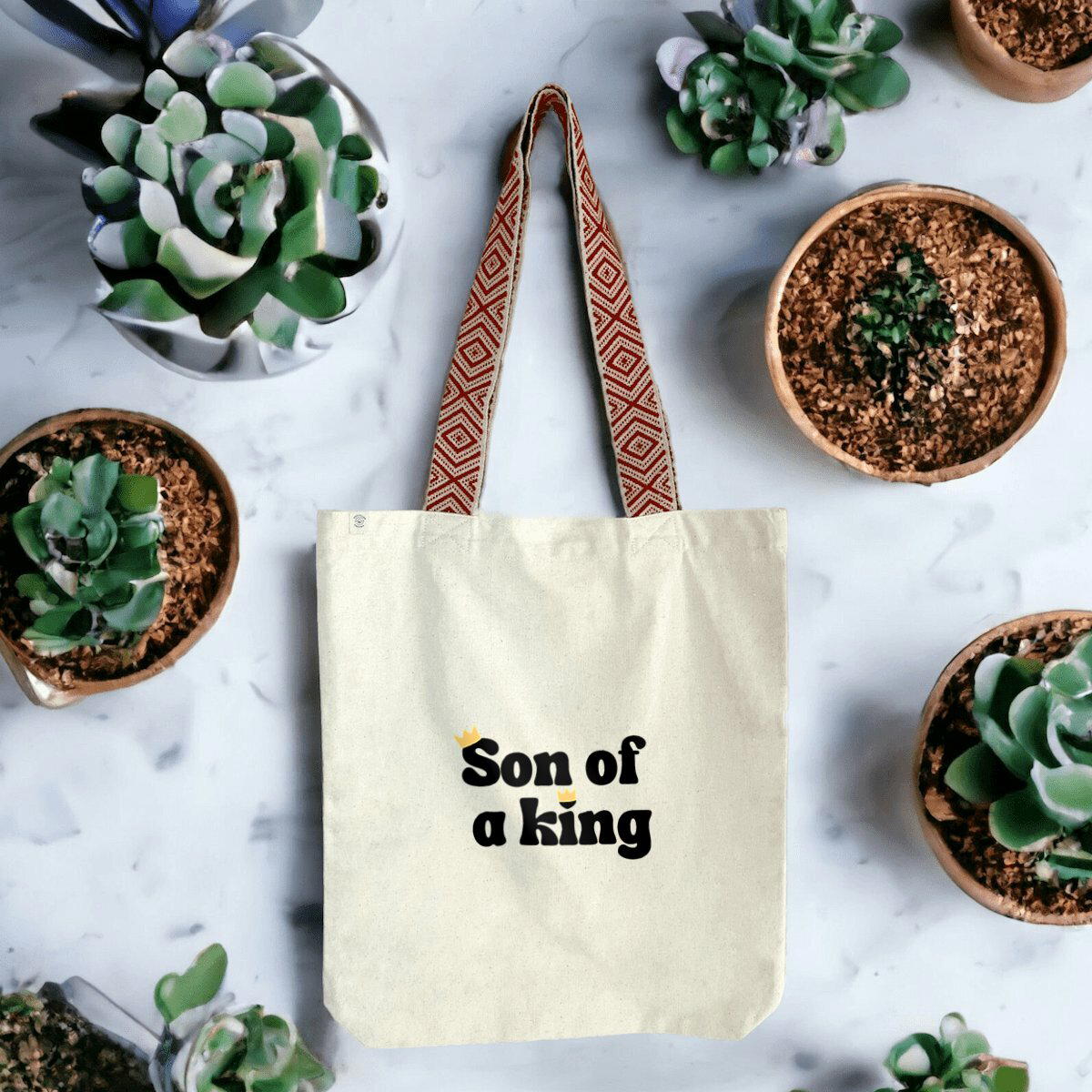 Image front Ethnic totebag Premium+ Son of a King