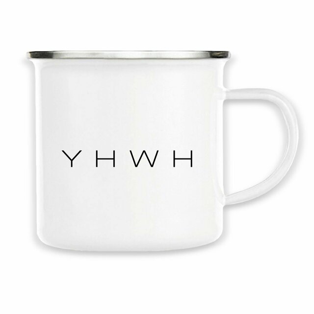Image back Enamel mug - Premium YHWH