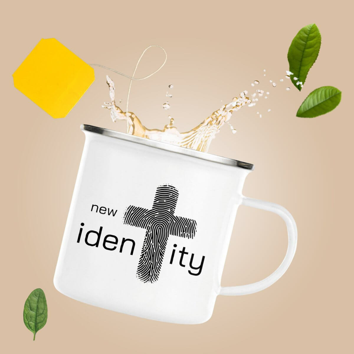Image front Enamel mug Premium New Identity