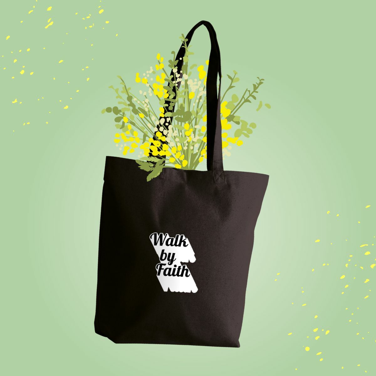 Image front Heavy Totebag Premium+ Walk by Faith