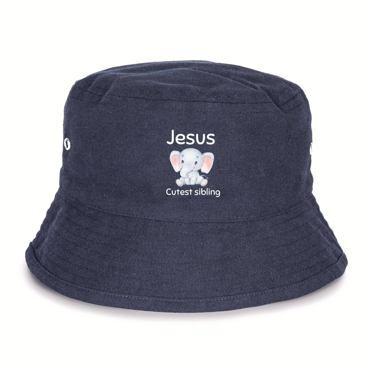 Image back 100% Recycled Bucket Hatk Premium+ Jesus's cutest Sibling 