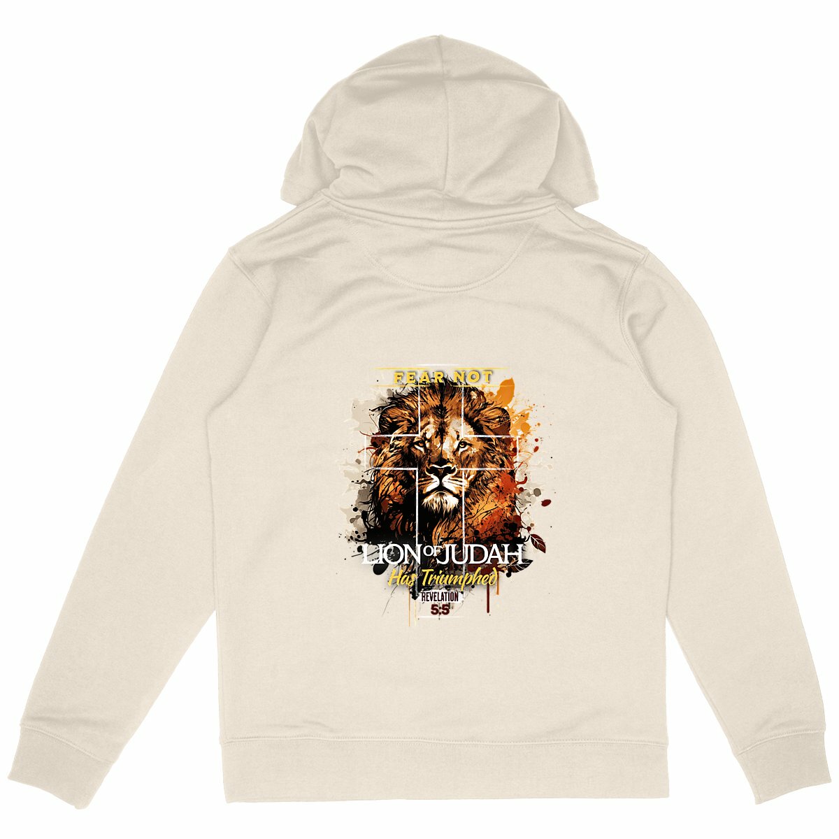 Image back Unisex hoodie Premium+ fear not, lion of Judas