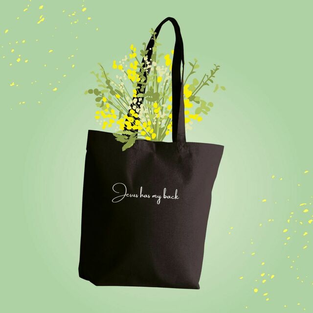 Image front Heavy totebag - Premium Plus Jesus has my back