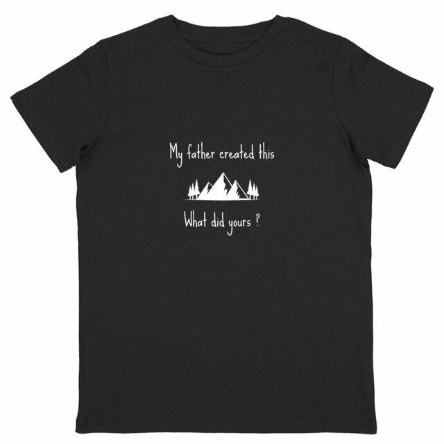 Image back Kids t-shirt standard My Father created this
