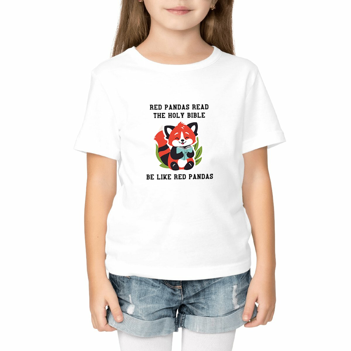 Image front Kids t-shirt Standard  Be like red pandas