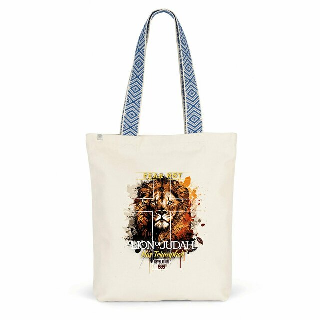 Image back Ethnic totebag Premium+ fear not lion of Judas