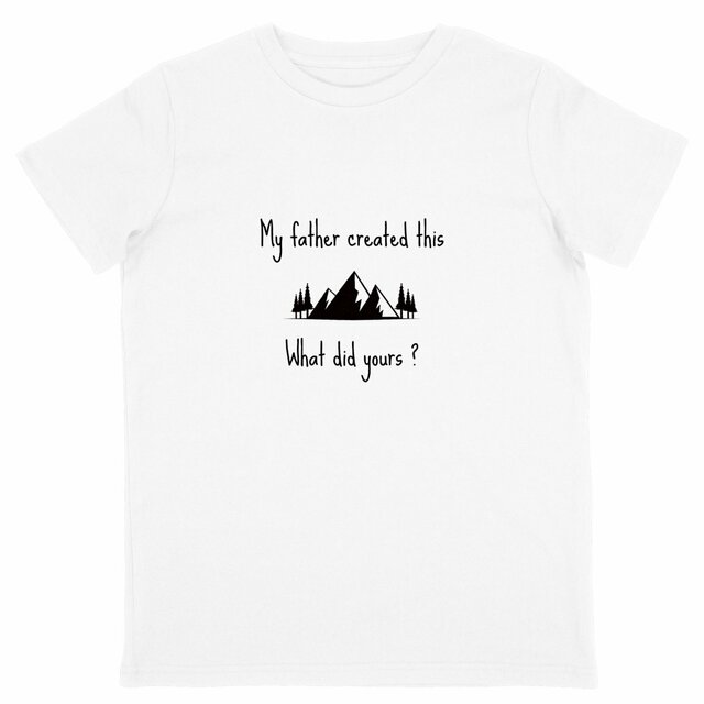 Image back Kids t-shirt standard My Father created this