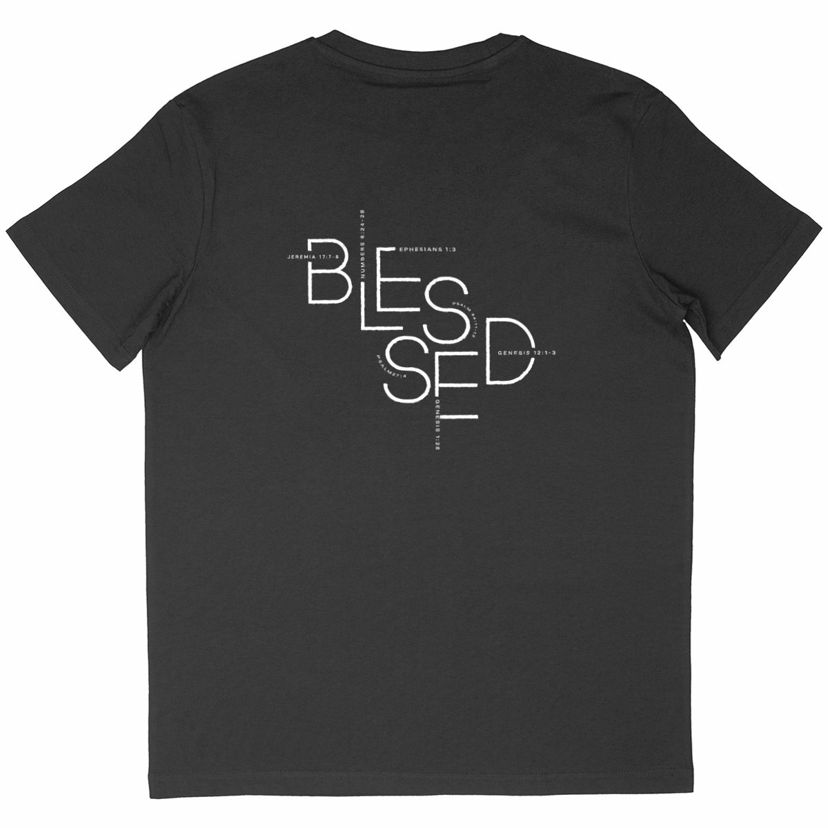 Image back Men's oversized t-shirt - Premium Plus BLESSED