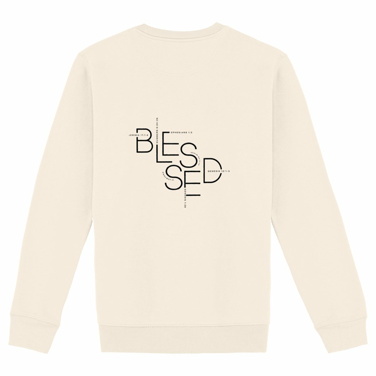 Image back Unisex sweat-shirt - Premium Plus BLESSED