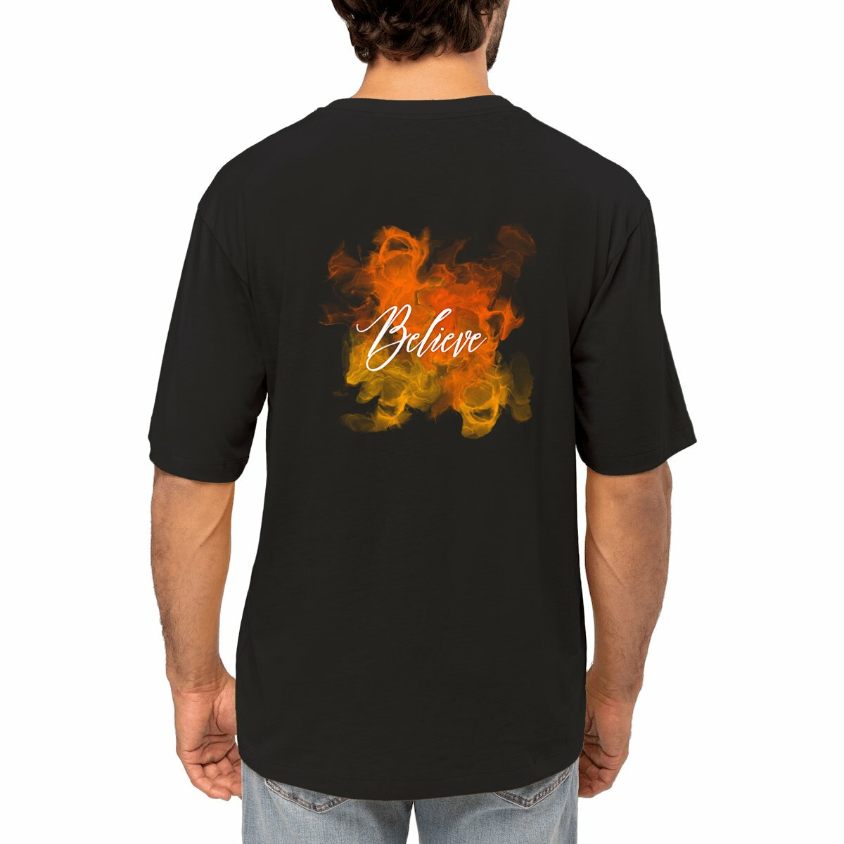 Image front Men's oversized t-shirt "croce"