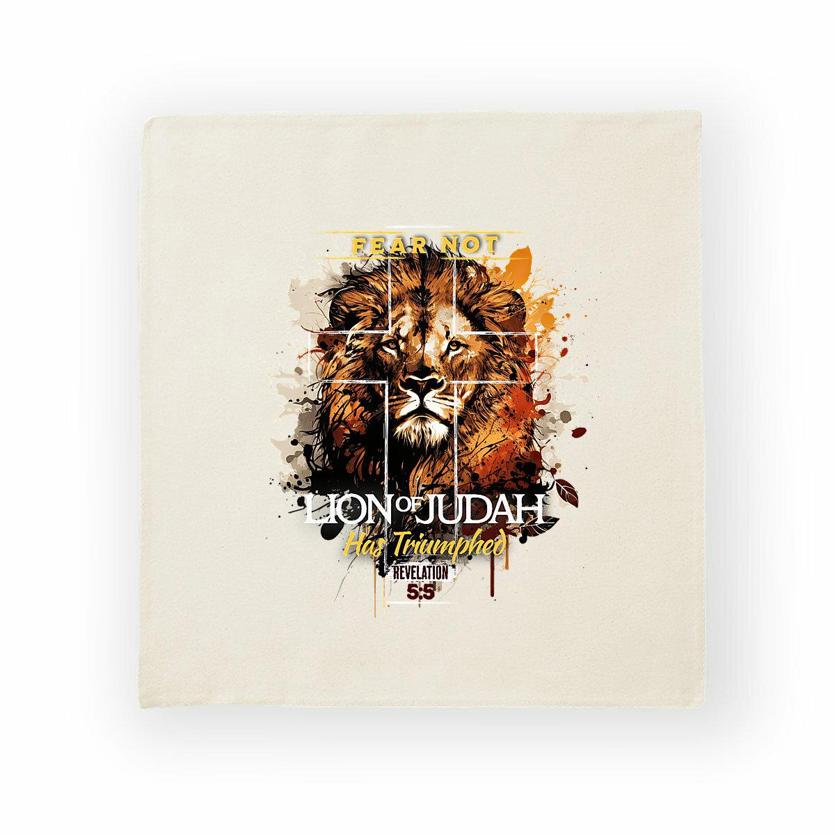 Image back Cushion Cover Premium+ fear not lion of Judas