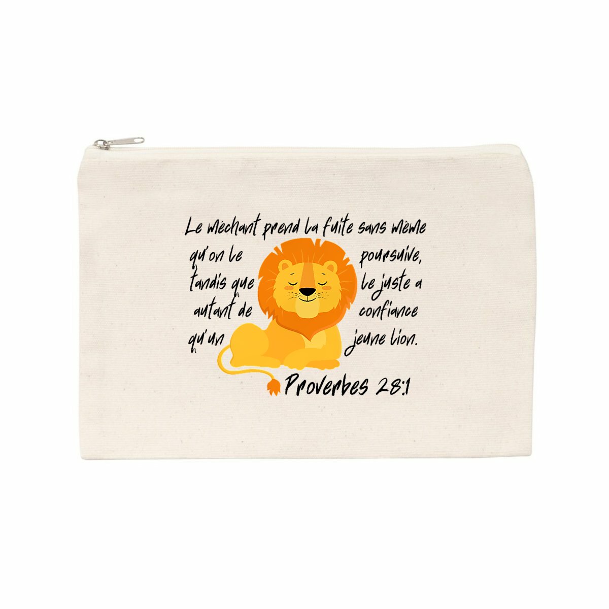 Image back Pencil case Premium Plus proverbes 28:1 