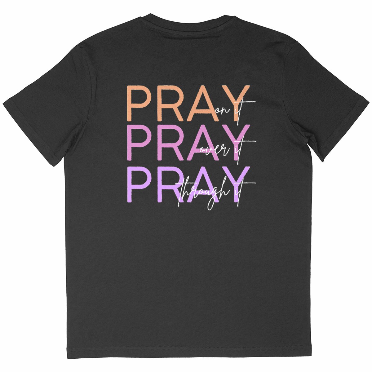 Image back Men's oversized t-shirt - Premium Plus Pray 3x