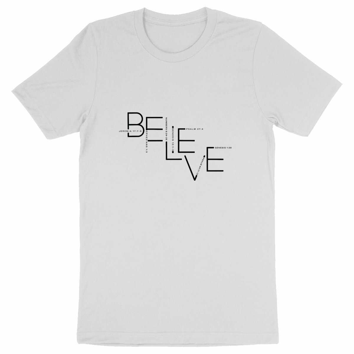 Image back Heavyweight Unisex t-shirt - Premium Plus BELIEVE