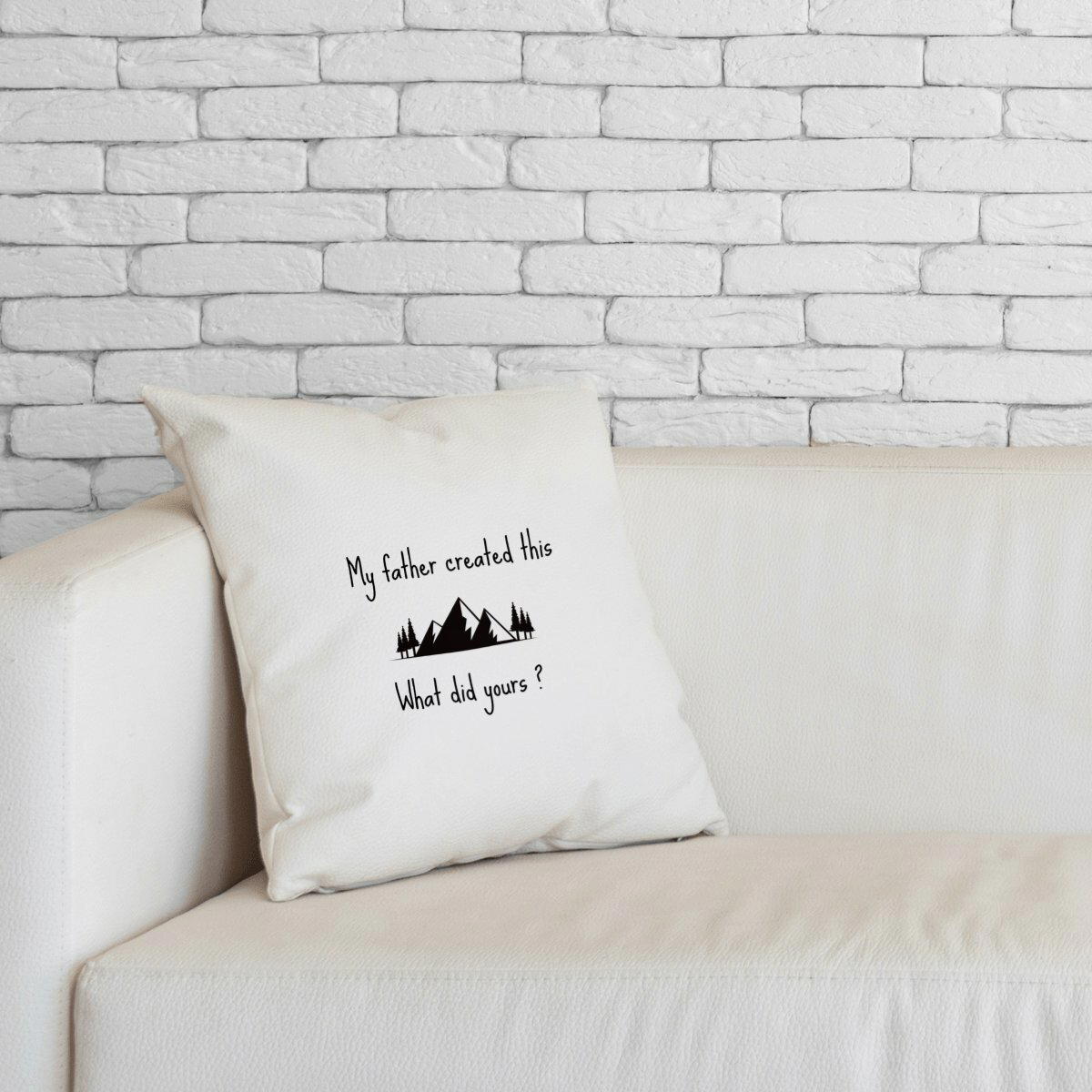 Image front Cushion Premium+ My father created this