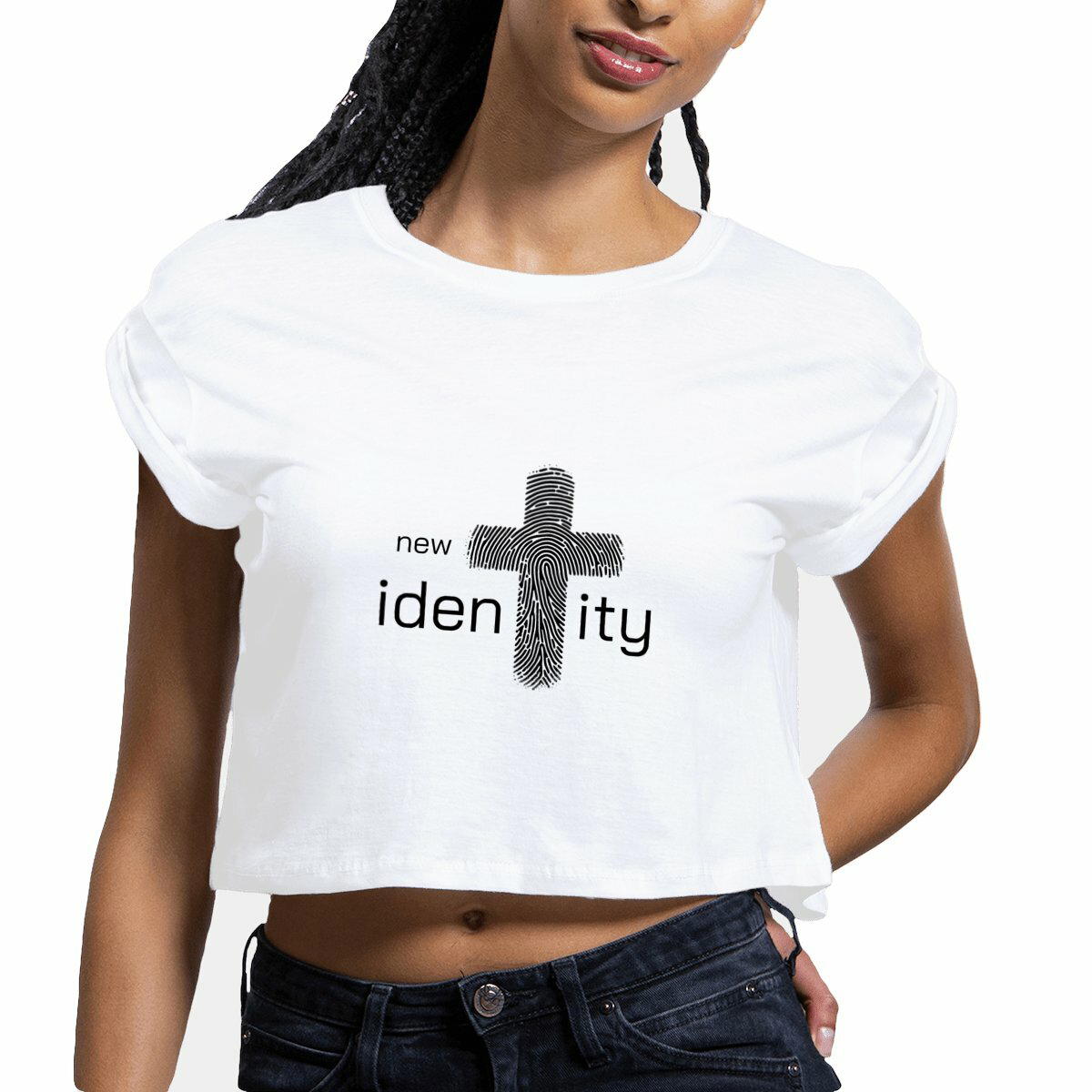 Image front Women's crop top Premium+ New Identity