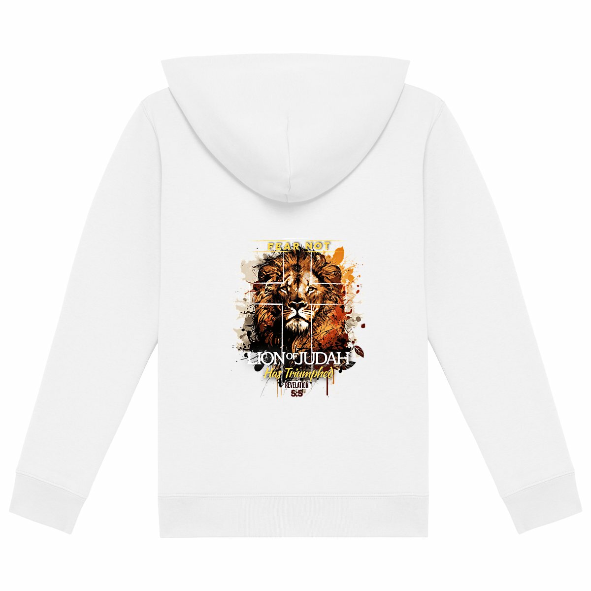 Image back Kids hoodie Premium fear not, lion of Judas