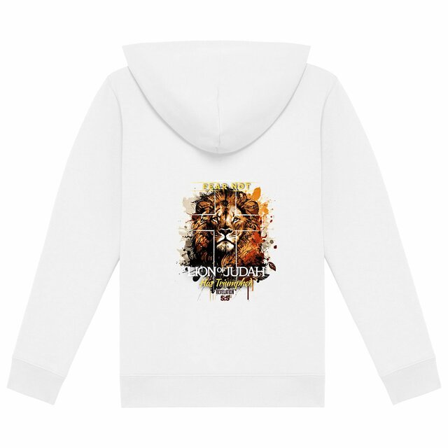 Image back Kids hoodie Premium fear not, lion of Judas
