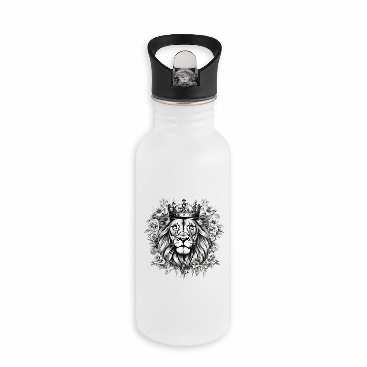 Image back Stainless steel water bottle "Strong Lion"