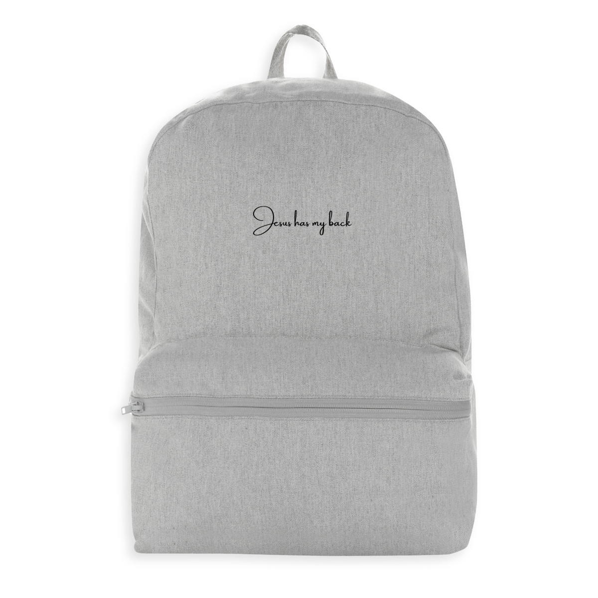 Image front 100% recycled backpack - Premium Plus Jesus has my back