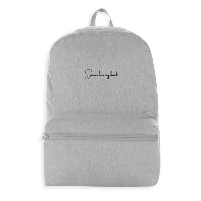 Image front 100% recycled backpack - Premium Plus Jesus has my back