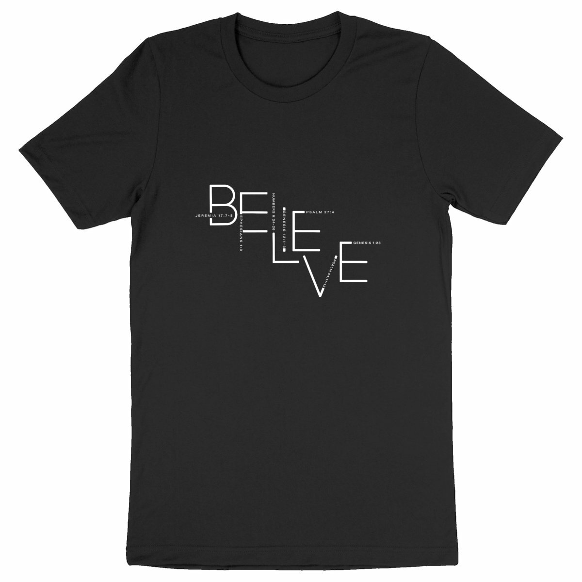 Image back Heavyweight Unisex t-shirt - Premium Plus BELIEVE
