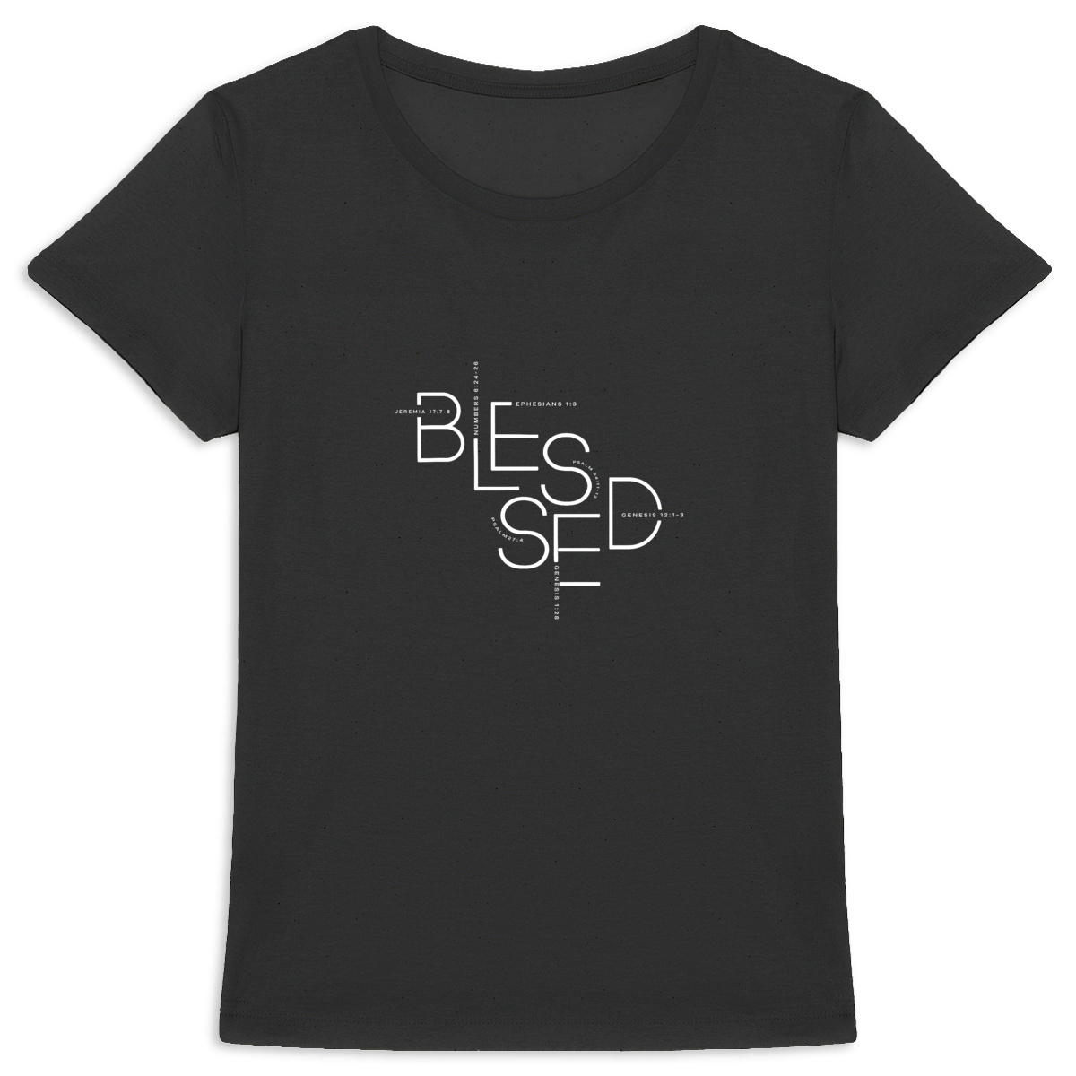 Image back Women's t-shirt - Premium Plus BLESSED