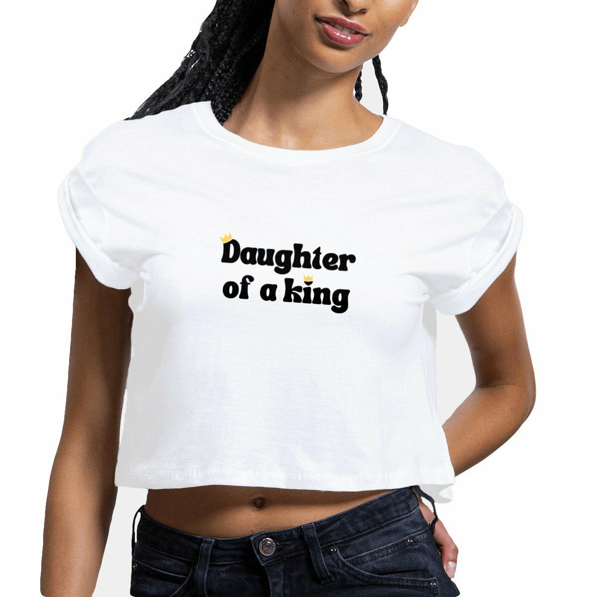 Image front Women's crop top Premium+ Daughter of a King