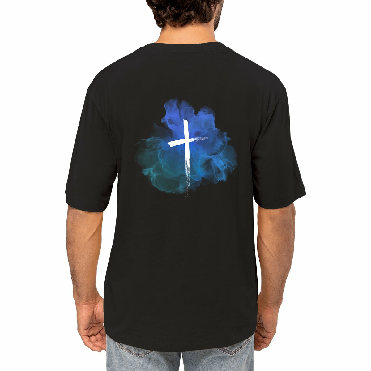 Image front Men's oversized t-shirt "croce"