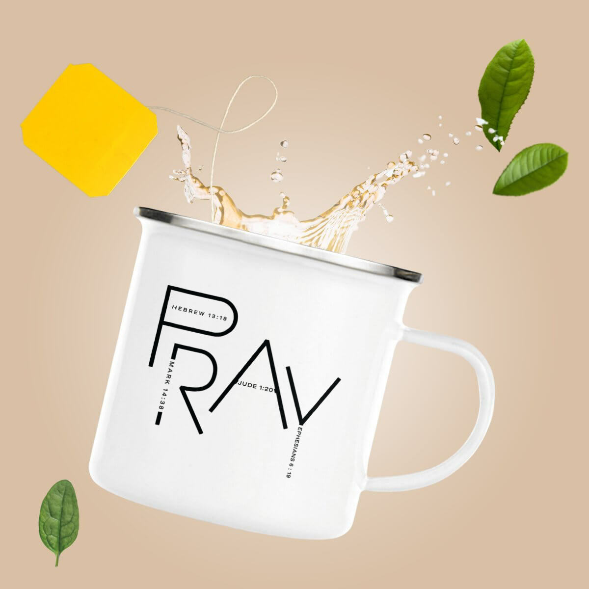 Image front Enamel mug - Premium PRAY