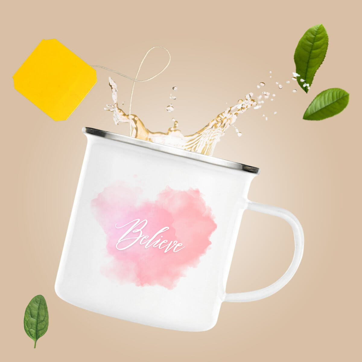 Image front Enamel mug "ink"