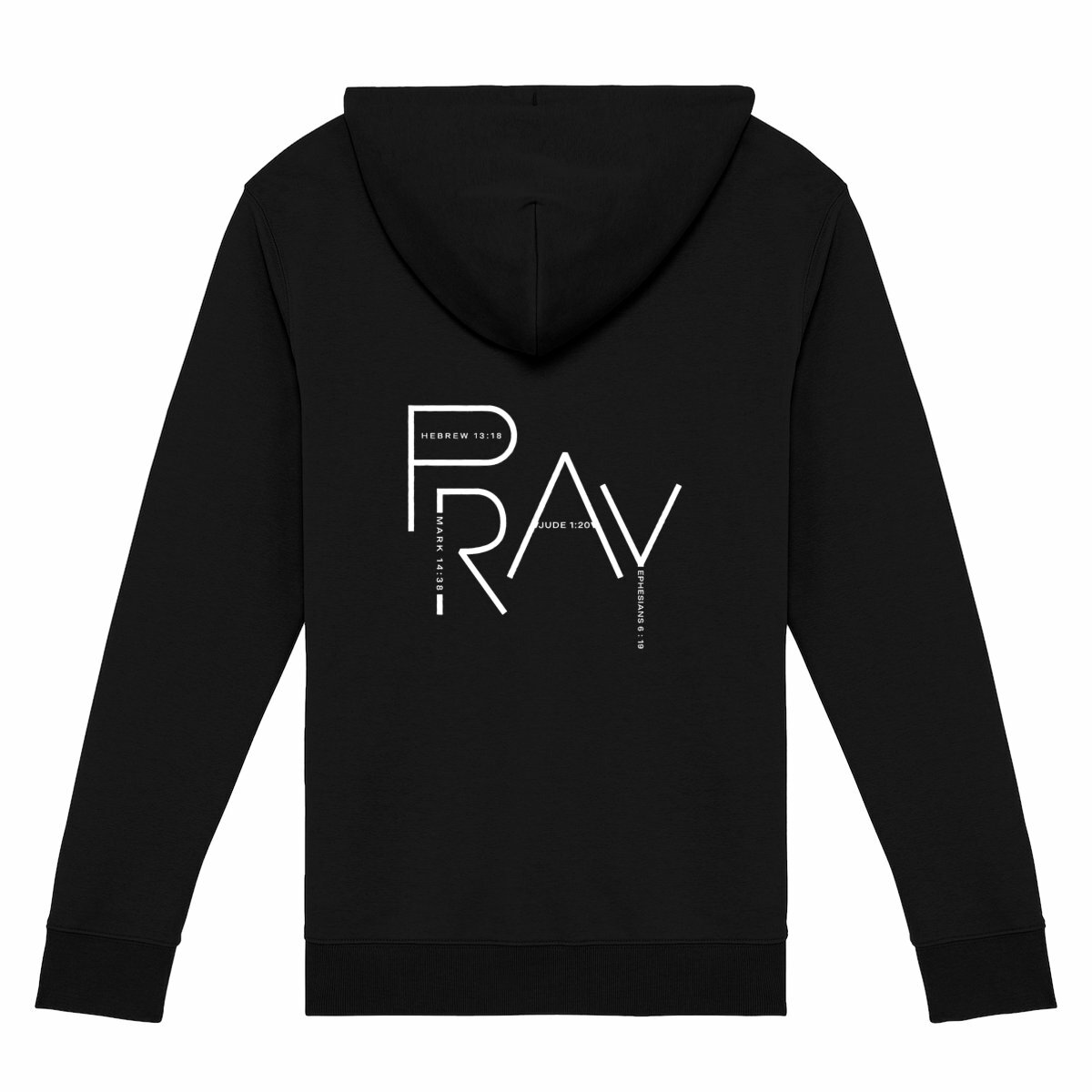 Image back Unisex Zip Hoodie - Premium Plus PRAY