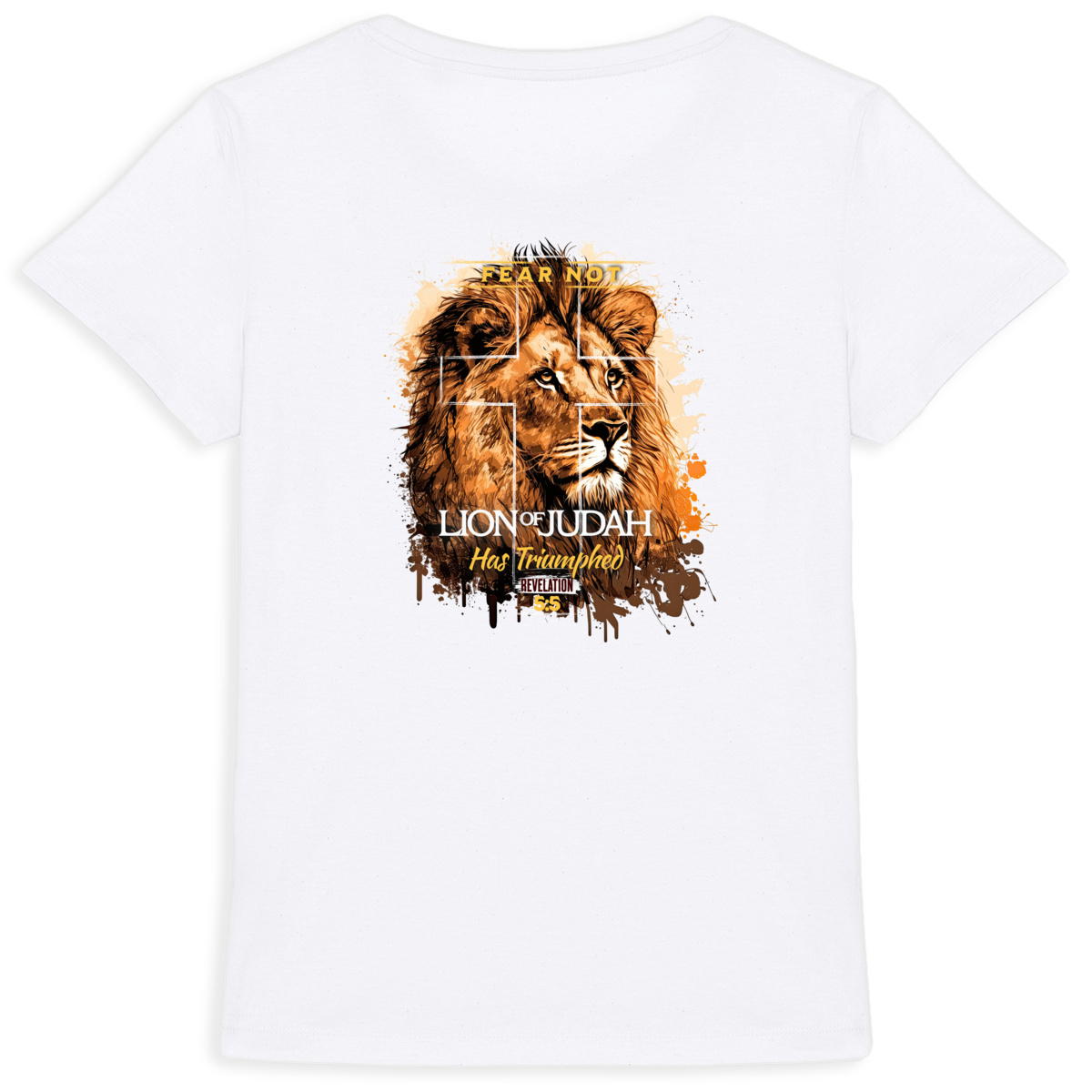 Image back Women's t-shirt Premium+ fear not lion of Judas