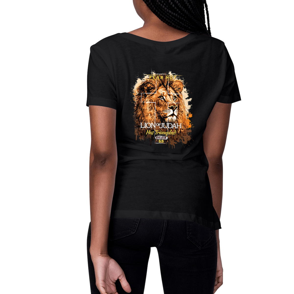 Image front Women's t-shirt Premium+ fear not lion of Judas