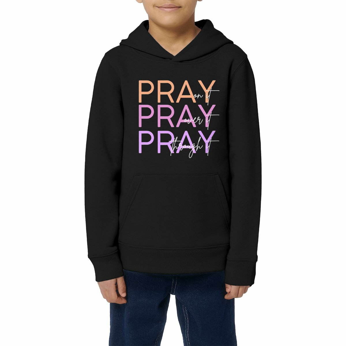 Image front Kids hoodie - Premium Pray 3x