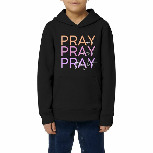 Image front Kids hoodie - Premium Pray 3x