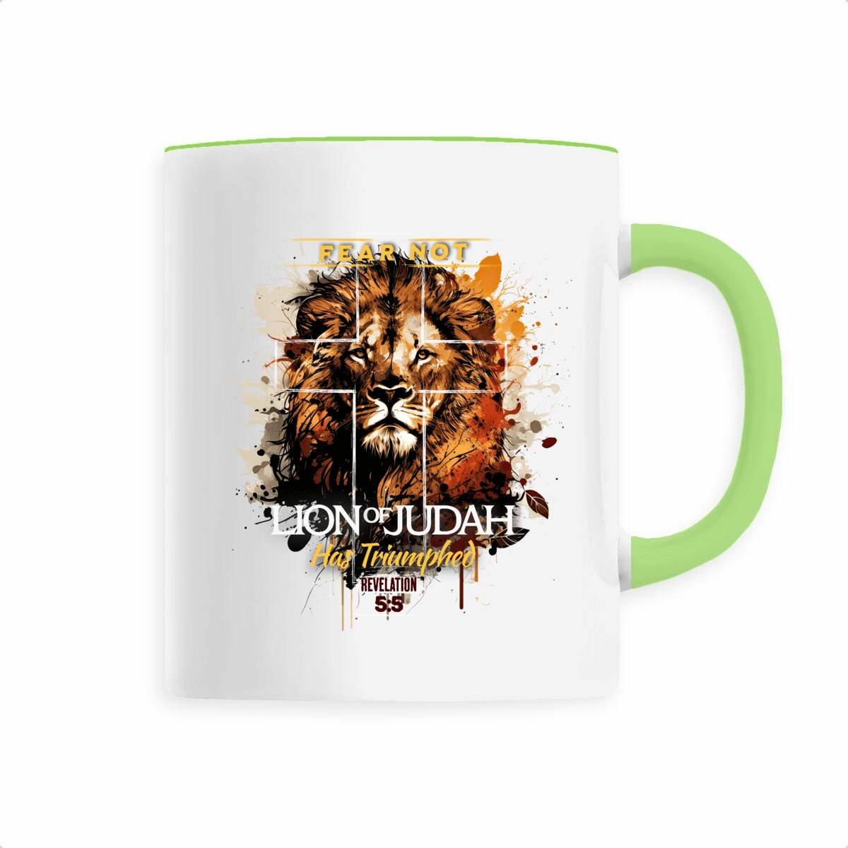 Image back Ceramic mug Premium fear not lion of Judas