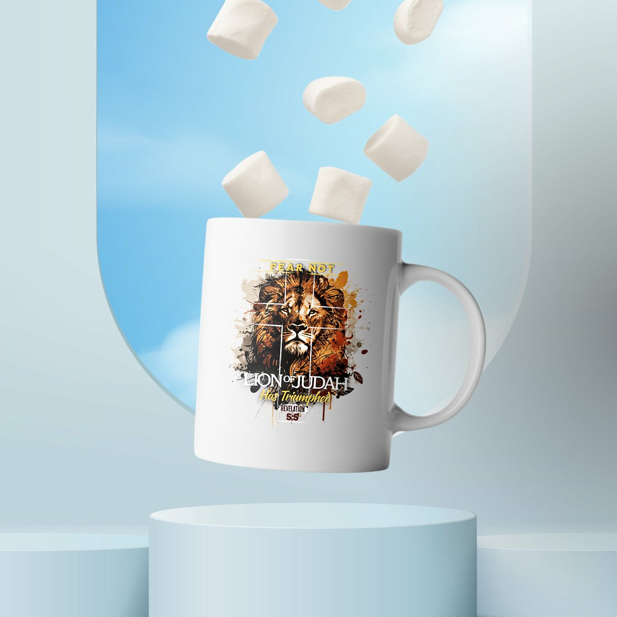 Image front Ceramic mug Premium fear not lion of Judas