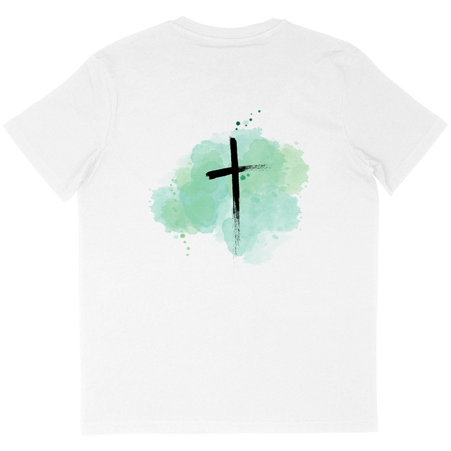 Image back Men's oversized t-shirt "croce"